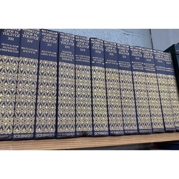 Tolstoy- The Works of Lyof Tolstoi Novels 24-Volume Set Scribners 1899 Hardcover - Picture 4 of 4